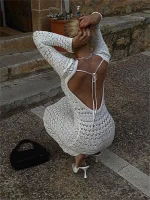 Robe De Plage Blanche Crochet