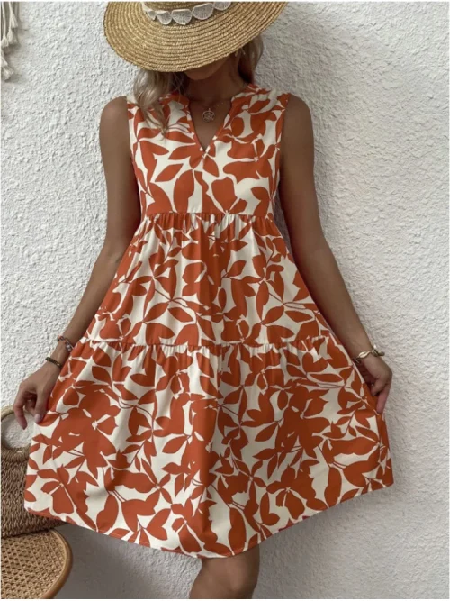 Robe De Plage Orange
